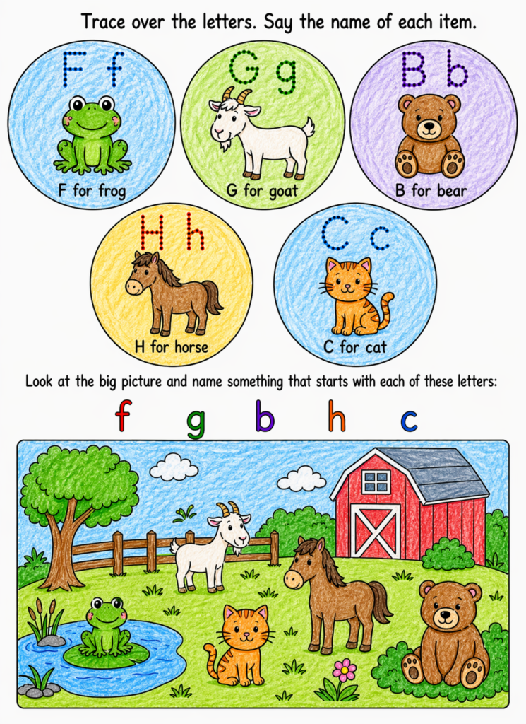 Trace & Find Alphabet Prompts For Kids