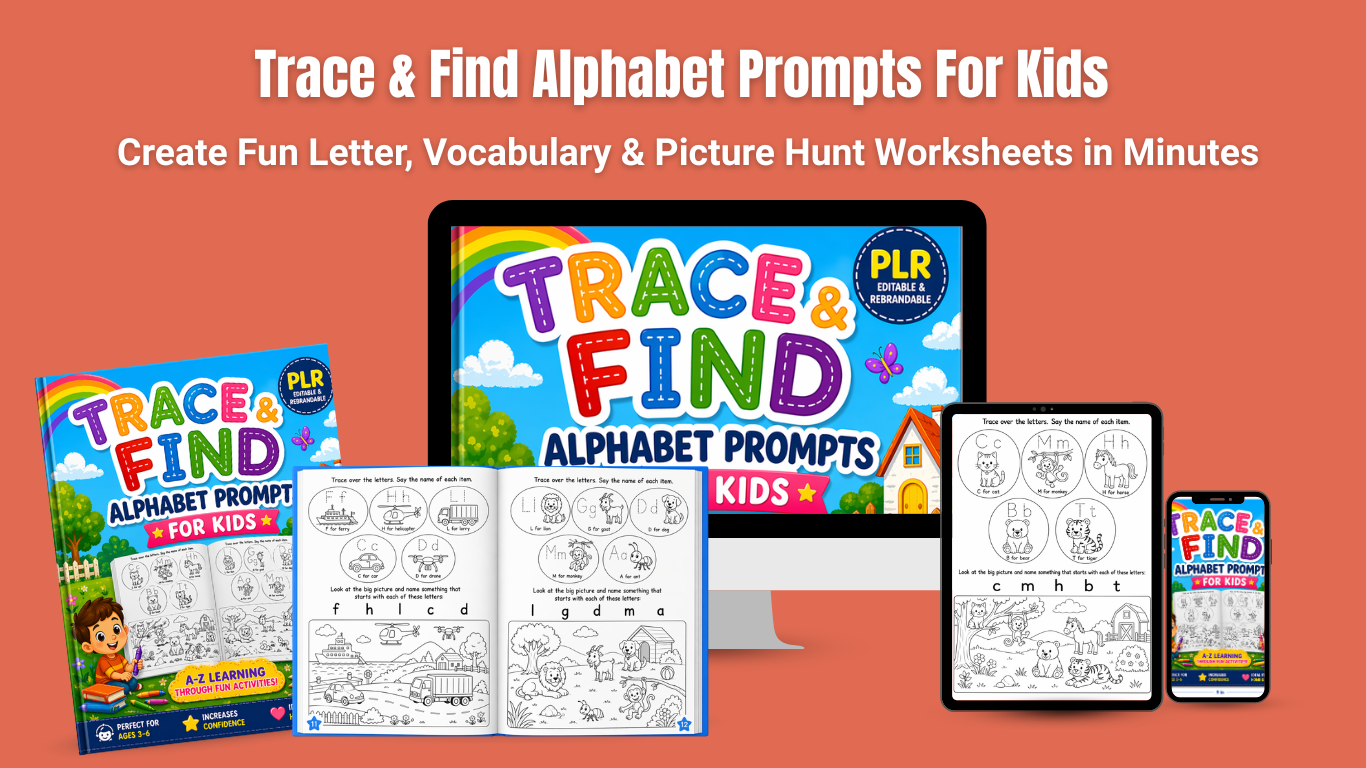 Trace & Find Alphabet Prompts For Kids