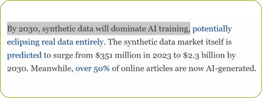 Synthetic AI reviews